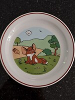Zsolnay Pannónia Filmstúdió Vuk gyermek porcelán kis lapos tányér 16 cm