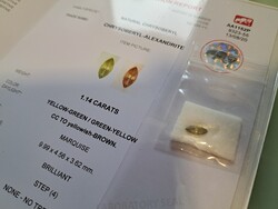 Alexandrit színvaltós drágakő TOP minőség 1.14 ct Svájci Certivel