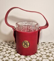 Finn Littala jégkocka tartó különleges jégüvegből a 70-es évekbő- saját tartójával/táskávall