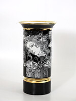 30cm Hollóházi Szász Endre Adria Váza Hibátlan