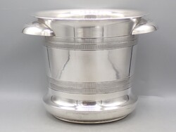 Mid-Century Modern ezüstözött bor- vagy pezsgőhűtő – elegáns, letisztult dizájnnal