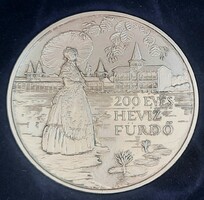 HÉVÍZ Fürdő 200 éves - Dr.Strecker Ottó ezüstözött emlékérem 1982.