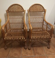 Rattan fotelek párban - természetes vesszőből