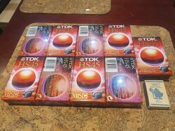 Retro bontatlan TDK HS45 VHS-C videókamera kazetták darabra VHSC b2