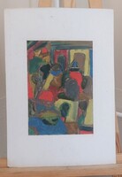 (K) Csepeli Németh Miklós festmény 21x30 cm