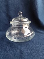 Üveg cukortartó / Bonbonier / Bonbon tartó - 12*10 cm
