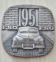 Az FSO 25. évfordulója 1951 - 1976   Érem , plakett  Warszawa 1951 - Polski Fiat 1976 díszdobozban