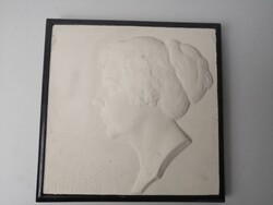 SZŐDY SZILÁRD ÉGETETT GIPSZ PLAKETT - LILLY 1921 NOV 18