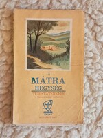 1962-es kiadás Mátra hegység turistatérkép!
