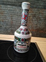 Kézzel festett porcelán butella - kiöntő - Metaxa pocelán palack