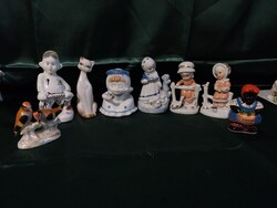 8 DARAB HIBÁTLAN PORCELÁN FIGURÁK EGYBEN KEDVEZŐ ÁRON