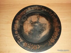 Fa falitányér szarvas motívummal Bad Gastein Ausztria emlék - 28 cm (3p)