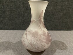 JELZETT TÖBBRÉTEGŰ “ CAMEO” váza!!! LILÁS SZÍNBEN! !!  13,7 cm!!