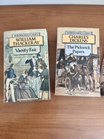 Charles Dickens: The Pickwick papwrs, William Thackeray: Vanity Fair - angol nyelvű könyvek