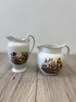 Német macis porcelán  tejkiöntő
