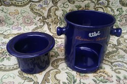 Tibi kerámia csoki fondue szett (Reklám ajándék 2006) / 10 cm x 12,5 cm