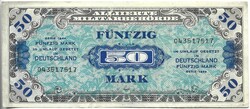 50 márka 1944 Németország katonai militari USA 9 jegyű sorszám