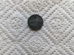 2 Pfennig 1920 nagyon szép, ritka darab, patinás állapotban eladó