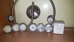 GU10 mennyezeti 2 db 3-as spot lámpatest plusz 9 izzó