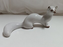 Polonne szovjet porcelán hermelin figura - 15 cm