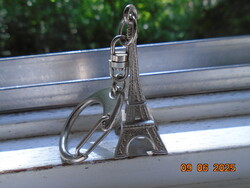 Eiffel torony ezüstözött kulcstartó
