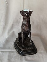 Bronz boxer kutya 24 cm
