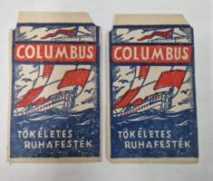 Régi COLUMBUS TÖKÉLETES RUHAFESTÉK reklám csomagolásai hibátlan állapotban együtt eladók