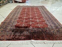Pakisztáni yamud 123x180 kézi csomózású gyapjú perzsa szőnyeg MZ455