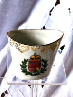 Vintage, magyar történelmi címeres fogpiszkáló tartó