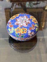 SODRONY ZOMÁNC FEDELES ÁZSIAI ÉKSZERTARTÓ TÁL 7.5 X 3.7 CM