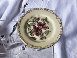 Zsolnay virágos, aranykontúros kézzel festtett gyűrű tálka 12.