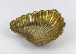 1V963 Régi kagyló alakú asztali réz tál