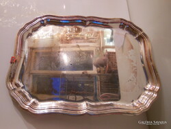 TÁLCA - ALKUKÉPES - JELZETT - 35 cm - EZÜSTÖZÖTT - 35 x 26 cm -  NÉMET - HIBÁTLAN