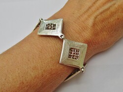 Gyönyörű régi art deco stílusú ezüstkarkötő