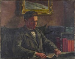 1W596 Pálla Jenő (1883-1958) : Olvasó férfi 1932