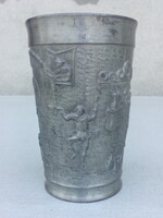 Régi vizes pohár ónból