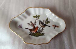 Leárazás! Herendi porcelán tálka, ékszertartó, Rothschild mintás díszítéssel, bélyegzett jelzéssel