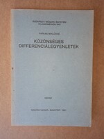 BME Farkas Miklósné - Közönséges differenciálegyenletek