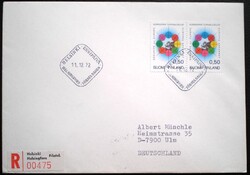 Ff715c2f / Finnország 1972 Európai Biztonsági Konferencia bélyegpár FDC-n futott ajánlott levél