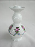 Wallendorf porcelán virágos gyertyatartó
