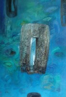 Sebestyén János: Szálló kapuk, 100x70 cm