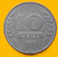 Hollandia német megszállás 10 cent 1943  (S62)