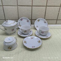 Zsolnay porcelán apró virágos, manófüles kávéskészlet pótlásra eladó!
