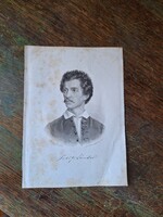 1860-múzeális acélmetszet PETŐFI SÁNDOR -AXMANN JÓZSEF( 1793-1873)  BARABÁS MIKLÓS 1857es rajza után