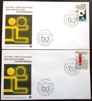 ENSZGf97-8 / ENSZ Genf 1981  A fogyatékkal élők nemzetközi éve bélyegsor  FDC-n
