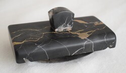 Antik art-deco fekete márvány tapper , itatós papírhoz , íróasztali kellék 13,5 x 8 x 6 cm