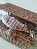 Kézműves, dekorációs - bálna  / len