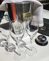 DEUTZ Champagne Ajándékszett – Jégvederrel és Lehmann Kristálypoharakkal