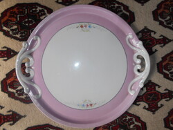 Szecessziós  nagy méretű porcelán tálca 40 cm