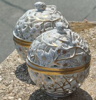 Herendi porcelán, áttört mintás cukortartó. Jelzése: 6213/COR, kézzel festett, jelzett, hibátlan